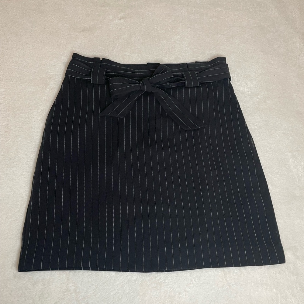 Express Women's Striped Mini Skirt With Belt